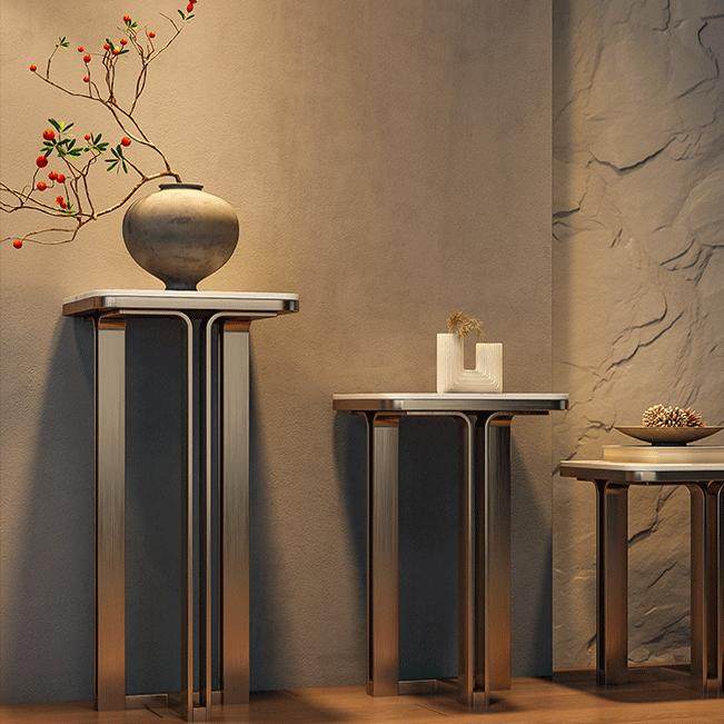 极简轻奢风岩板花架客厅室内阳台落地式置物架别墅玄关展示架,淘宝优惠券,粉丝福利购,淘宝优惠卷