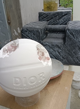 艺术篮球欧美摆件书房水晶石装饰