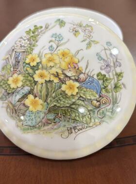 Royal Doulton 皇家道尔顿 1990年老鼠搬家春天系列饰品罐 首饰盒