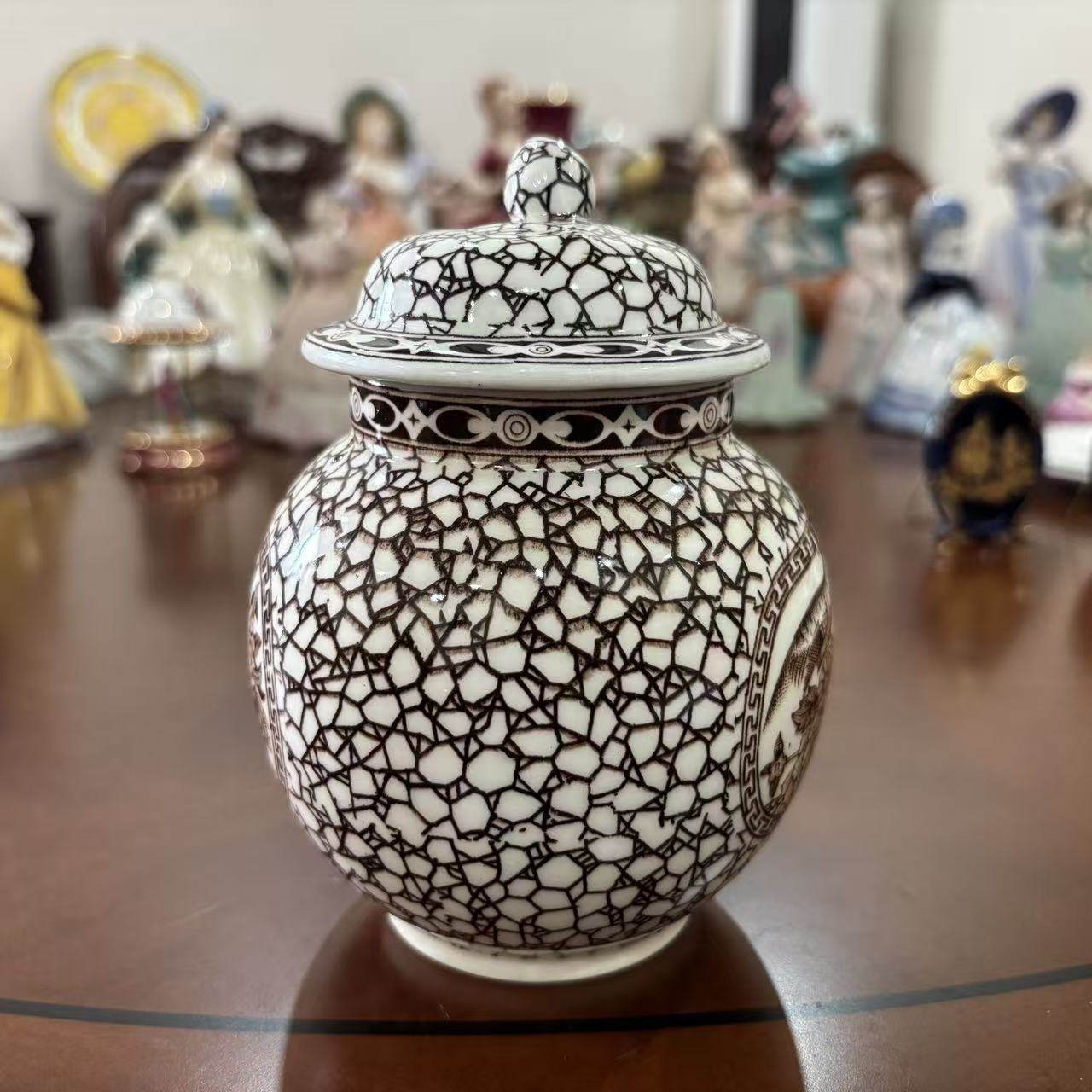 ADAMS 亚当斯英国中古瓷器 花鸟装饰瓷咖啡罐 Vintage 将军罐摆件,淘宝优惠券,粉丝福利购,淘宝优惠卷