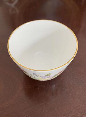 AYNSLEY 安兹丽 都铎野花中古描金瓷糖缸 WILD TUDOR英国骨瓷糖碗