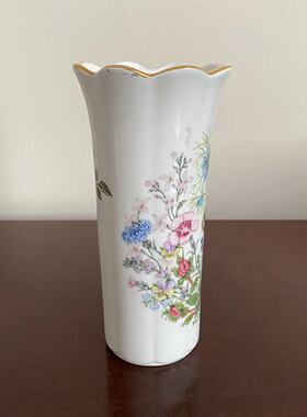 AYNSLEY 安兹丽 都铎野花 Wild Tudor 轻奢装饰花瓶 描金瓷瓶