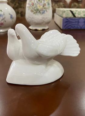 Royal Doulton 皇家道尔顿 1996年婚礼纪念瓷鸽摆件 创意礼品瓷鸟