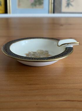 则武 Noritake 日本百年收藏手绘小烟缸 古董装饰碟 灰皿 瓷摆件