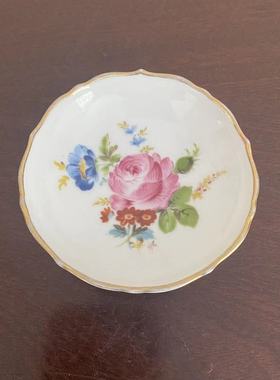 Kaiser 凯撒 德国描金花边花卉收藏小碟 Residenx 迷你装饰瓷碟