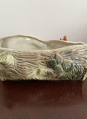 EASTGATE POTTERY 英国古董兔子摆件花盆 Antique 松鼠装饰花器