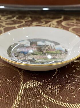 Royal Worcester 皇家伍斯特 英国风景收藏盘 城堡装饰赏盘首饰碟