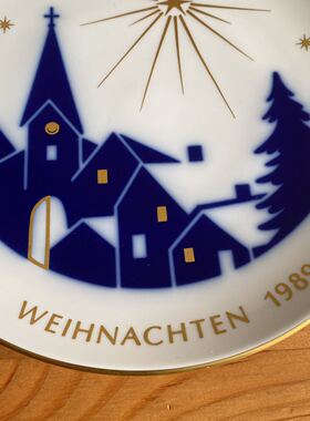 KPM 皇家柏林瓷器 Berlin 1989年圣诞节收藏盘摆盘 限量装饰瓷碟
