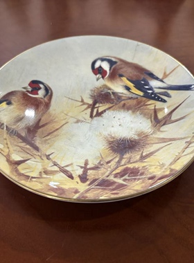 COALPORT 科尔波特 索伯恩花园鸟类收藏瓷盘 限量装饰赏盘 摆件碟