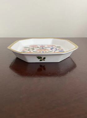 Halcyon Days 绘时光 1998年英国皇室御用瓷器 描金装饰碟 首饰盘