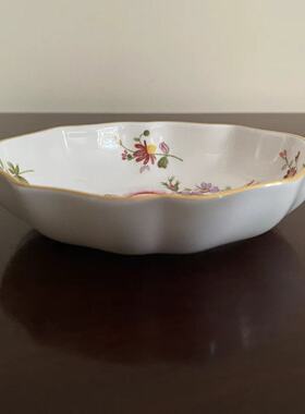 Royal Crown Derby 皇家皇冠德比 1988年英国骨瓷花卉茶托 首饰盘