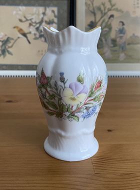 AYNSLEY 安兹丽 Windsor Spill 温莎皇冠花瓶 英国装饰瓷瓶 摆件