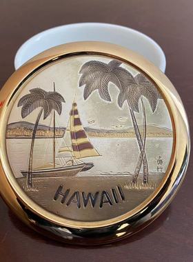 Chokin 日本 HAWAII 雕金首饰盒 夏威夷 Japan 摆件瓷罐 装饰瓷盒