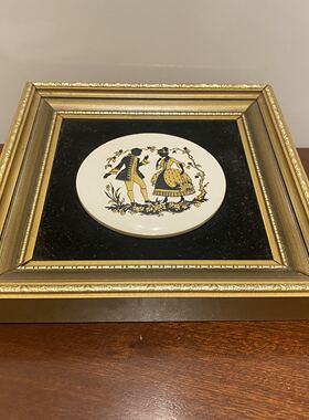 Staffordshire 斯塔福德 英国中古瓷版画 西洋人物摆件瓷片赏画