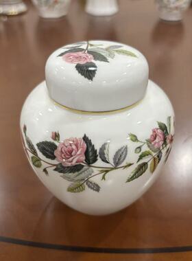 Wedgwood 韦奇伍德 Hathaway Rose 海瑟薇玫瑰 骨瓷咖啡罐 茶盒