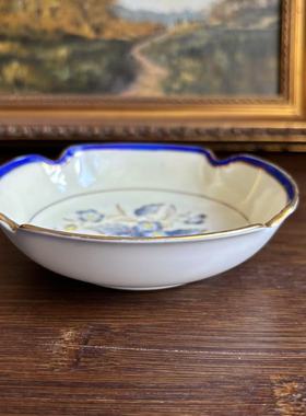 则武 Noritake 日本 Antique 早期手绘花卉装饰碟 玄关摆件收藏盘
