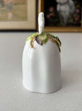 COALPORT 科尔波特 手工蝴蝶花卉瓷骨瓷摆件 手绘铃铛 装饰餐铃