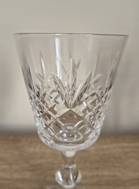 Edinburg Crystal 苏格兰老牌爱丁堡刻花水晶红酒甜酒杯 收藏摆件