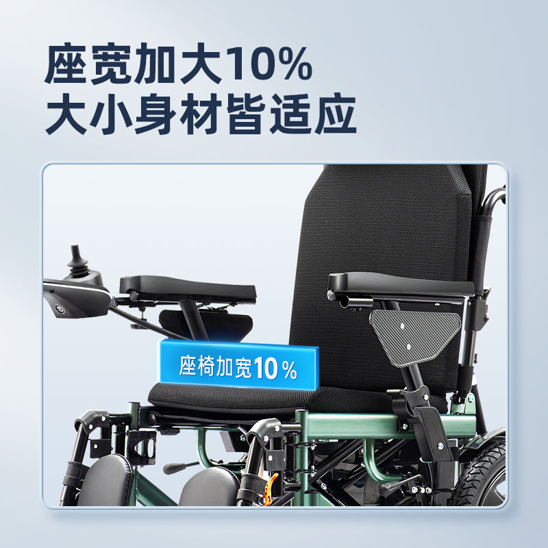 九圆700瓦轮椅加大加宽老年残疾人胖人专用智能全自动电动代步车-图1