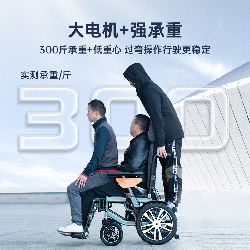 九圆700瓦电动轮椅车折叠可躺老年残疾人专用智能全自动代步神器 - 图3