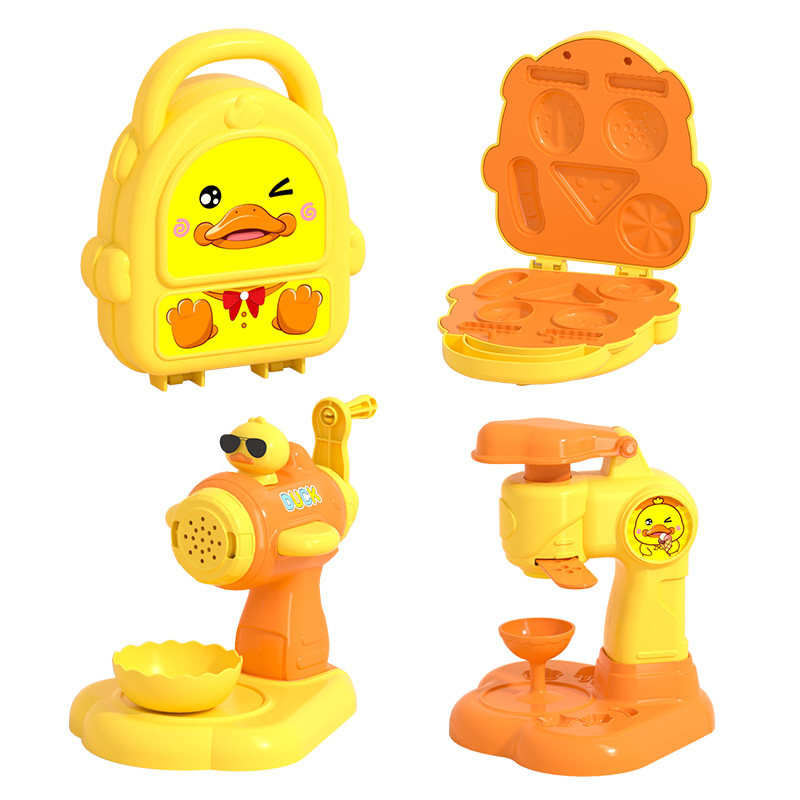 儿童厨房手工DIY小黄鸭彩泥面条机橡皮泥模具女孩过家家玩具套装,淘宝优惠券,粉丝福利购,淘宝优惠卷