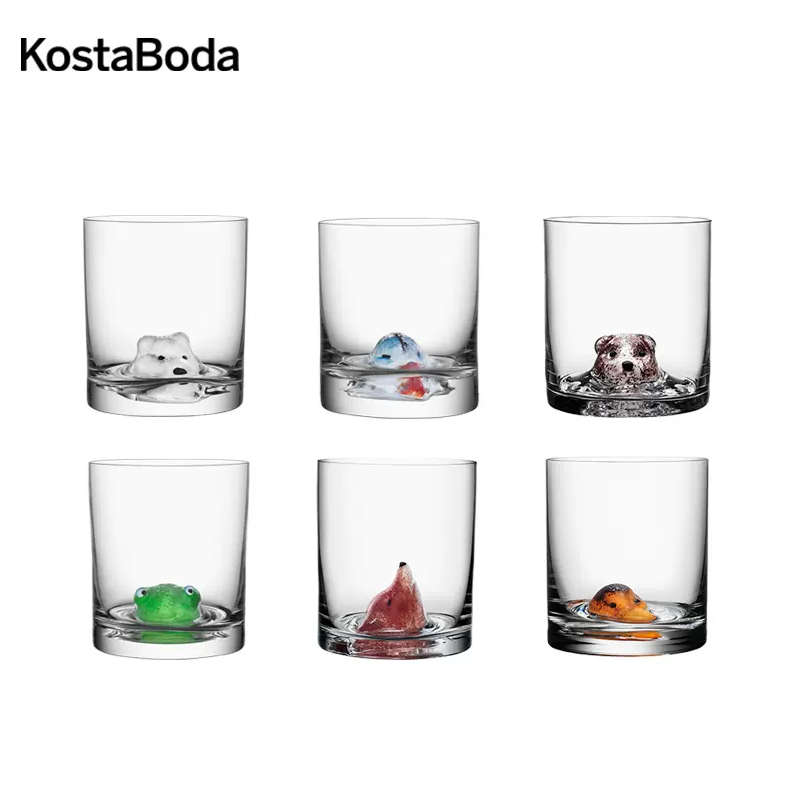 【送礼推荐】kosta boda动物水杯创意礼物NEWFRIENDS水晶杯玻璃杯 - 图3