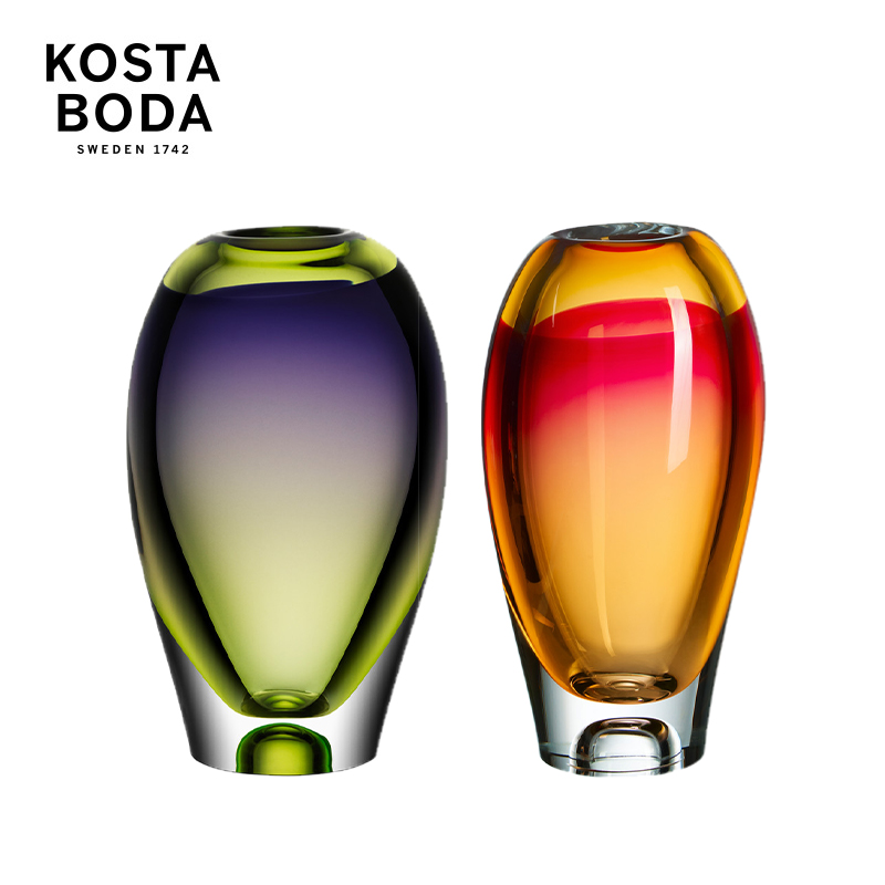 KOSTA BODA进口水晶玻璃摆件VISION彩色创意花瓶北欧客厅家用插花 - 图0