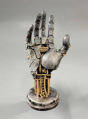 赛博朋克机械手XBOXswitch手柄收纳电脑竞桌面支架树脂摆件送男生