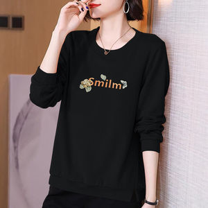 南极人官方正品春秋女装长袖T恤中年妈妈装气质上衣秋装中老年时