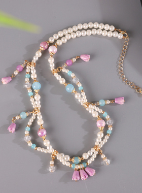 古风仙美璎珞项圈复古项链春日氛围感仿珍珠项链小众设计不撞款