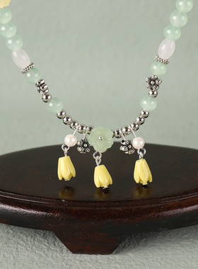 汉服软璎珞古风玲花项链吊坠坦领宋制璎珞简约古装汉服旗袍配饰女