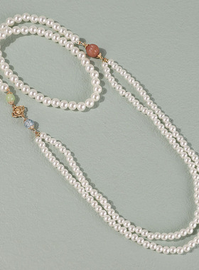 小清新文艺中国风复古项链仿珍珠