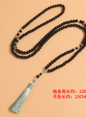 百搭长款复古中式流苏马面裙