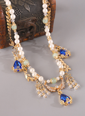 古风汉服配饰夏日异域风情项链日常坦领唐风古典民族服饰璎珞古装