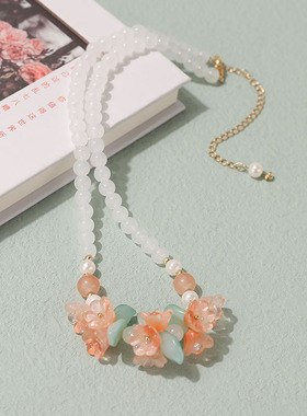 汉服清新中国风甜美花开半夏吊坠