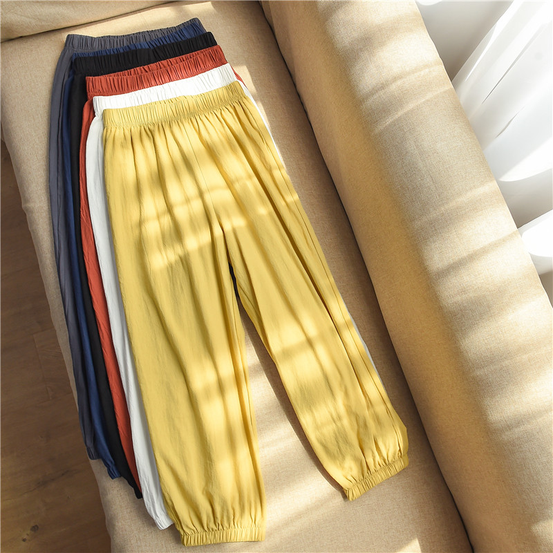 棉麻九分灯笼裤女夏季薄款显瘦哈伦运动裤小脚束脚宽松休闲萝卜裤,淘宝优惠券,粉丝福利购,淘宝优惠卷
