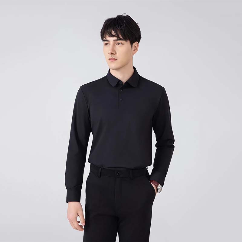Romon/罗蒙长袖t恤男士打底上衣服翻领春秋季装polo衫L-5617_淘宝内购会_男装