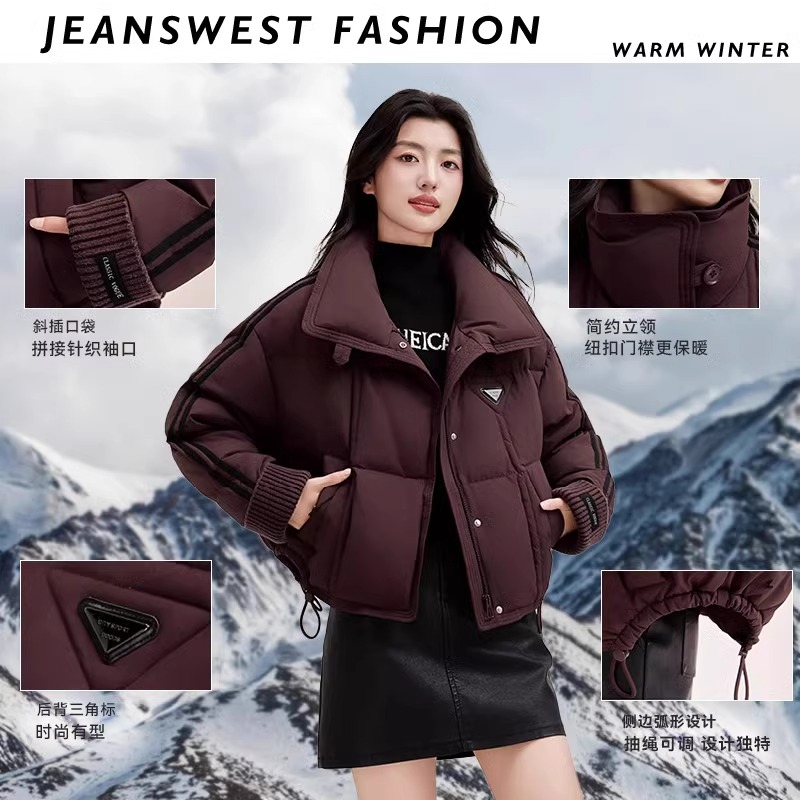 Jeanswest/真维斯女新款过膝长款宽松显瘦加厚保暖连帽棉衣外套_淘宝内购会_女装/女士精品