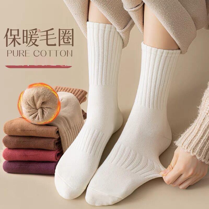 芬腾冬季男女款加绒保暖加厚秋冬款中筒袜纯棉长袜堆堆袜毛巾棉袜_淘宝内购会_女士内衣/男士内衣/家居服