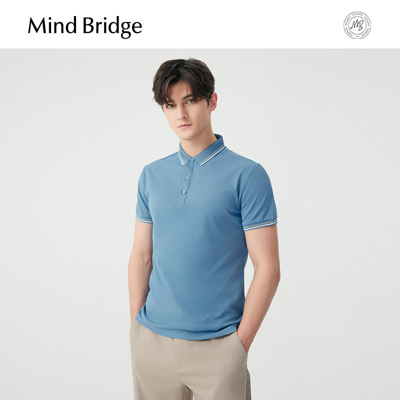 MB MindBridge百家好男士纯色POLO衫夏季商务休闲短袖T恤简约上衣,淘宝优惠券,粉丝福利购,淘宝优惠卷
