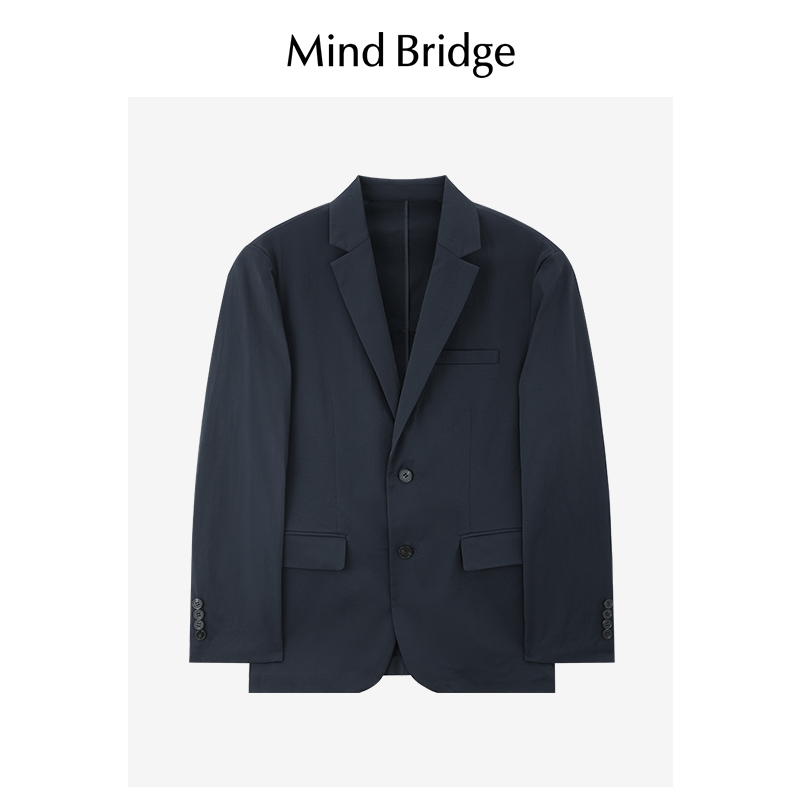 MB MindBridge百家好春季男士简约轻熟风西装外套纯色通勤西服 - 图3