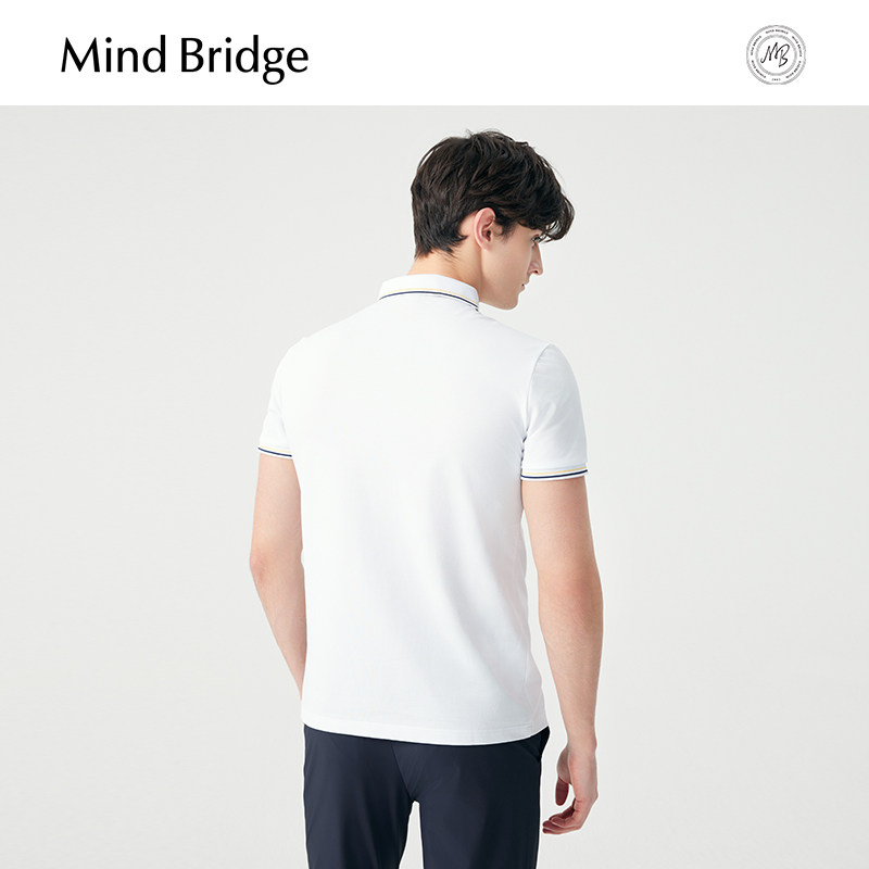 MB MindBridge百家好男士纯色POLO衫夏季商务休闲短袖T恤简约上衣,淘宝优惠券,粉丝福利购,淘宝优惠卷