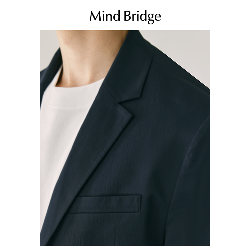 MB MindBridge百家好春季男士简约轻熟风西装外套纯色通勤西服 - 图1