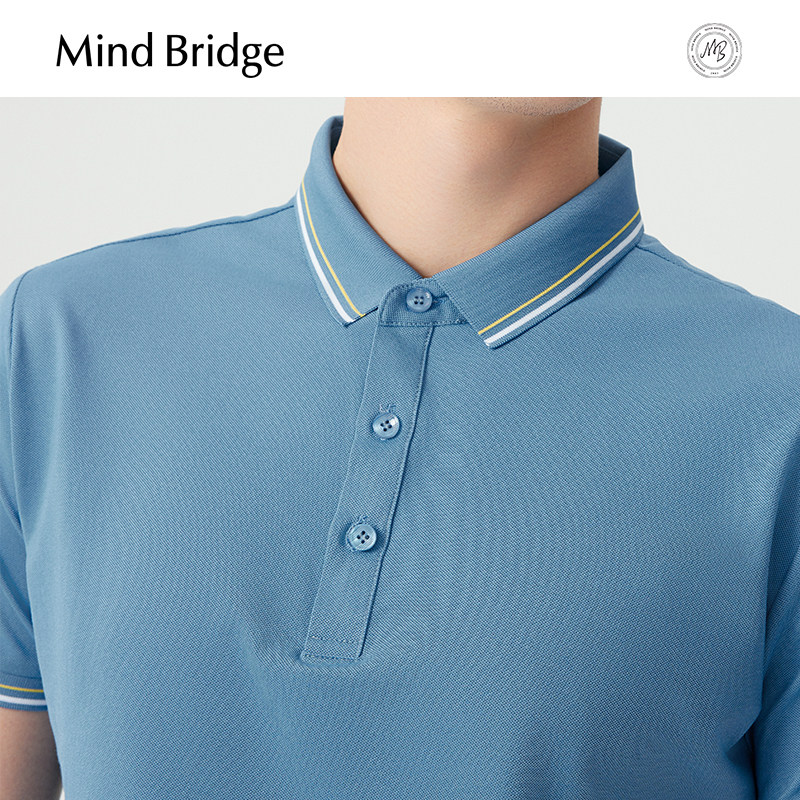 MB MindBridge百家好男士纯色POLO衫夏季商务休闲短袖T恤简约上衣,淘宝优惠券,粉丝福利购,淘宝优惠卷