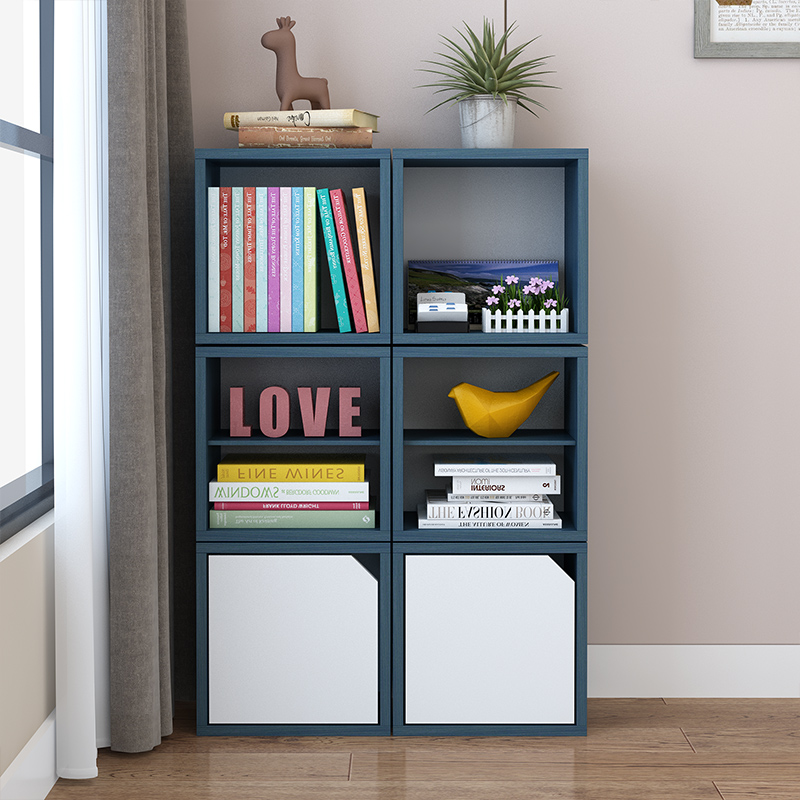 格子柜自由组合书柜落地储物柜简约现代置物架儿童书本书架收纳柜,淘宝优惠券,粉丝福利购,淘宝优惠卷