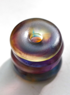 安然 中国风原创设计琉璃平安扣吊坠男女情侣款复古个性项链