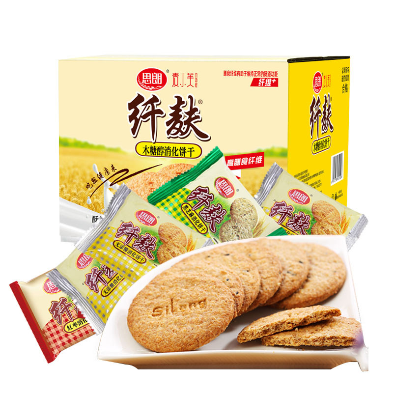 思朗纤麸杂粮粗粮代餐消化纤维饼干 思朗东莞酥性饼干
