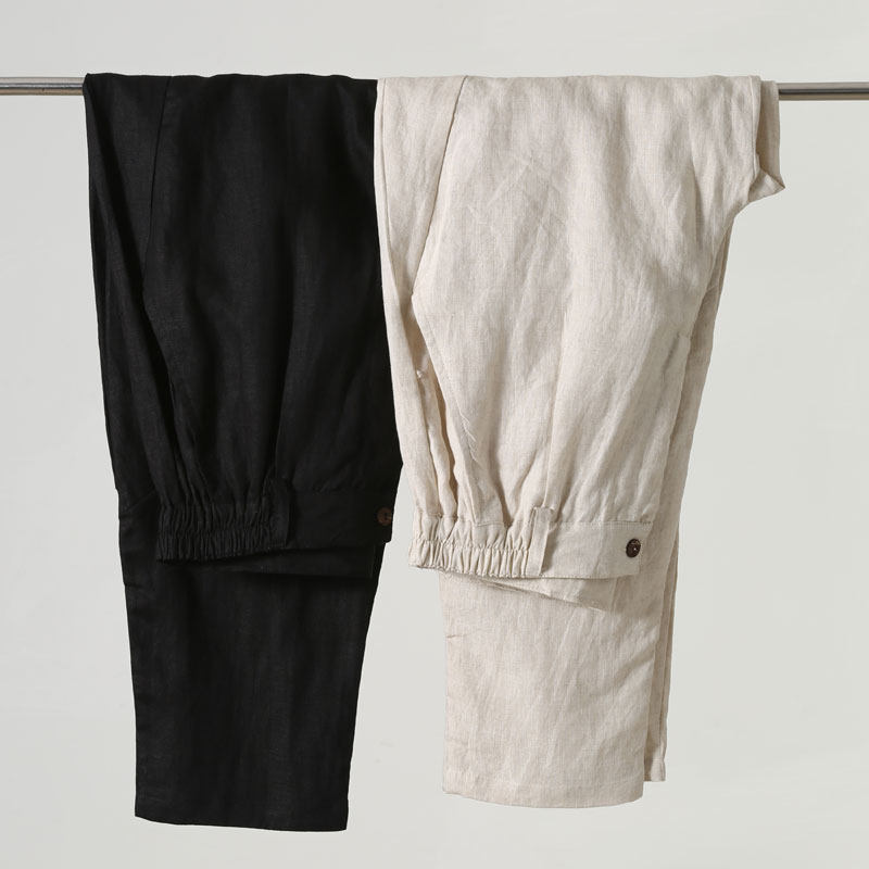 亚麻裤男九分裤夏季薄款修身棉麻宽松小脚休闲裤男麻料裤子,淘宝优惠券,粉丝福利购,淘宝优惠卷
