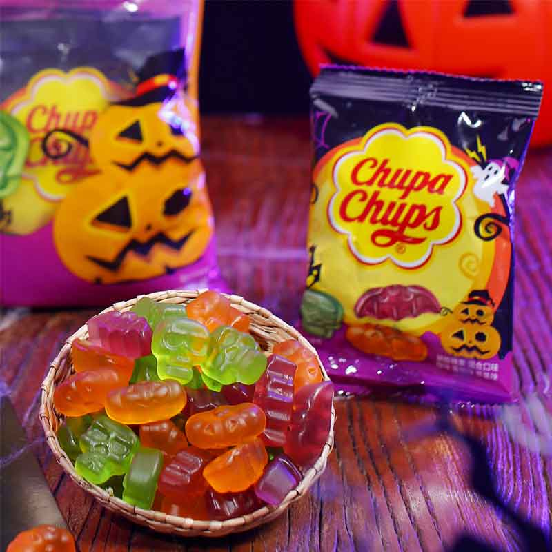 万圣节珍宝珠酷乐乐棒棒糖50支可乐草莓柠檬味搞怪造型糖果礼物 - 图1