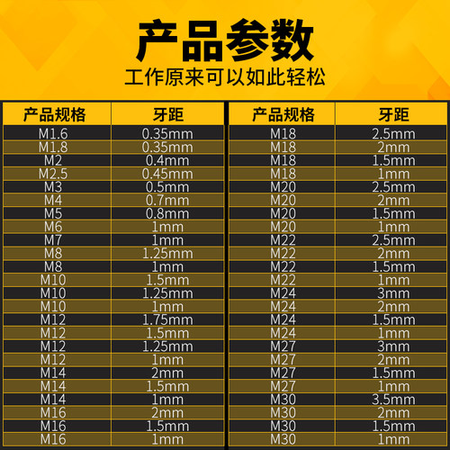 高速钢板牙M4细牙M5M6M8M10M12M14M16M18M20M24*2x1.5x1.25*1x0.5 - 图1